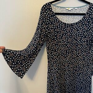 Boden Miriam Jersey Dress in Starry Bird Print